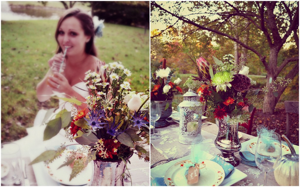 Autumn wedding centerpiece