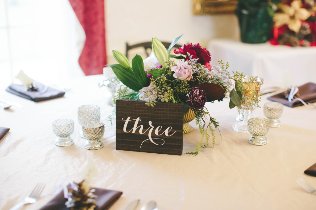 Calligraphy Table Numbers | The Day's Design | Katie Grace Photography