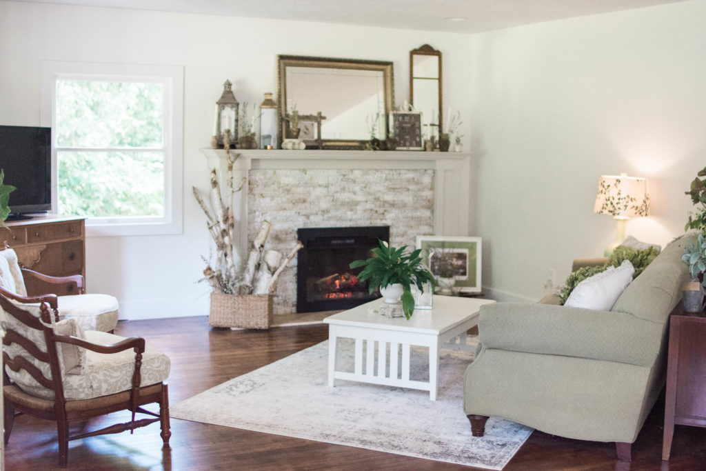 White Living Room Makeover