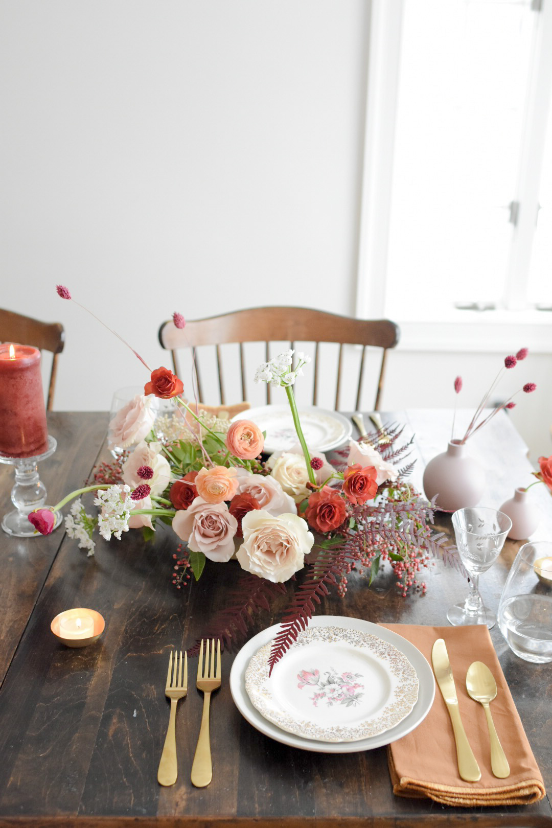 PInk and red Valentine's Centerpiece