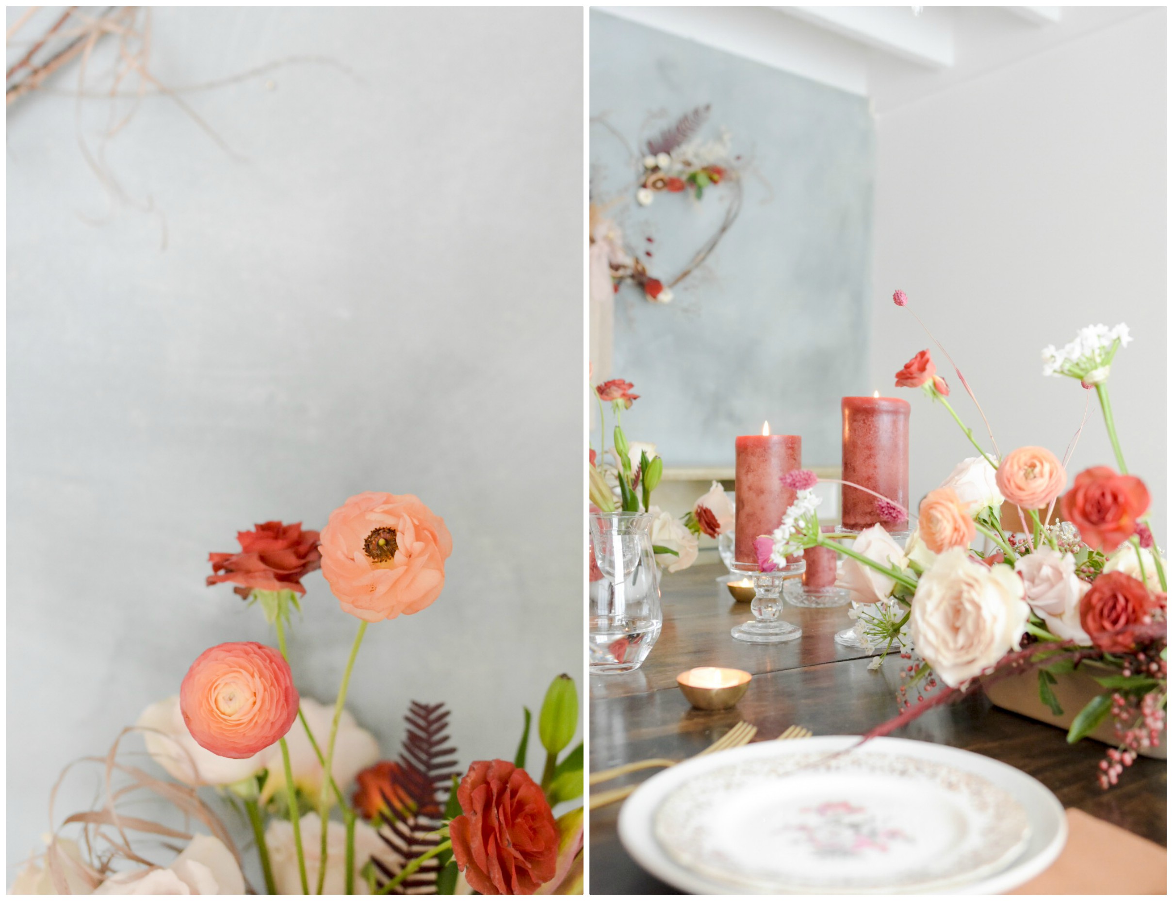 Valenteine's Day Flower Centerpiece